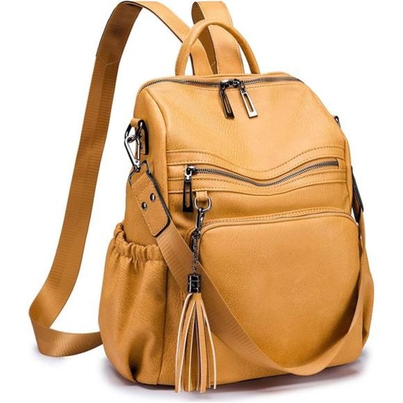 Women's Backpack Purses Fashion Leather B-ochre